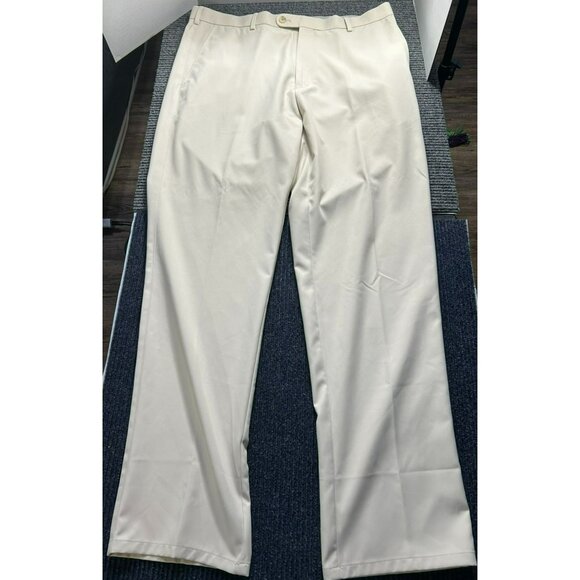 Peter Millar Crown Sport Mens Beige Golf Pants 36x32 Lightweight Performance Fle - Picture 2 of 6